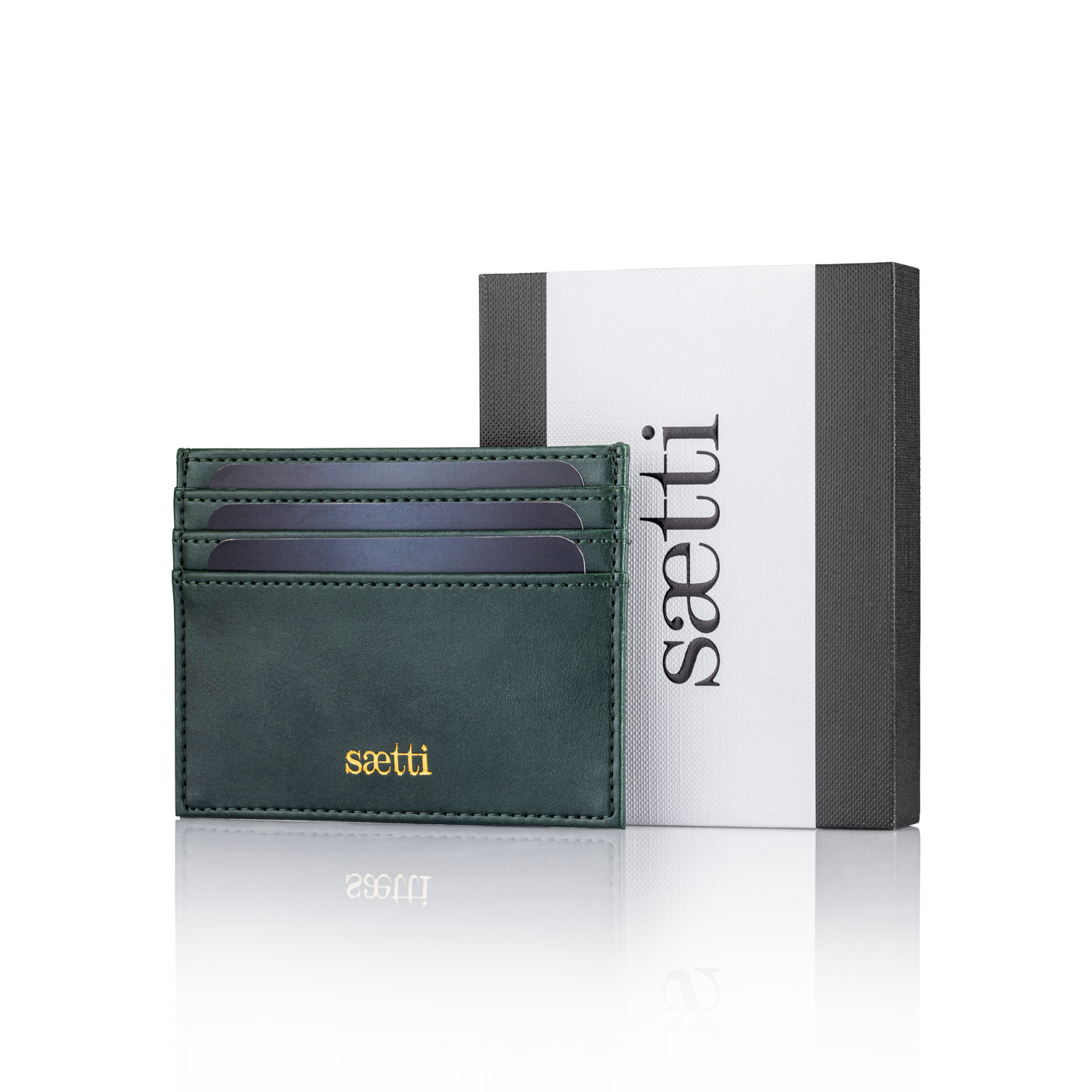 Portefeuille porte-cartes premium Mini - Vert émeraude