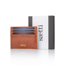 Portefeuille porte-cartes premium Mini - Marron