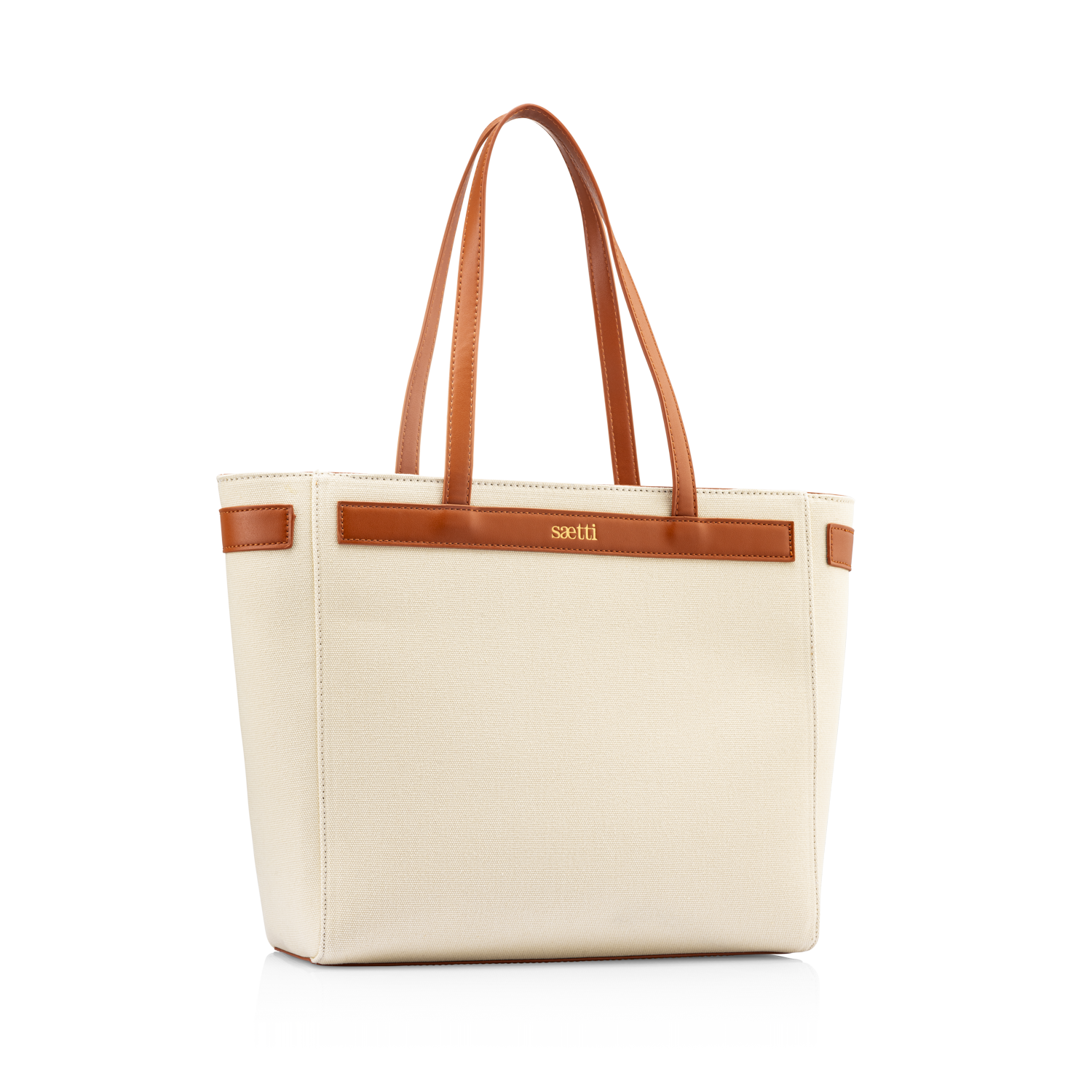 Tote Shopper Bag Beige SAETTI