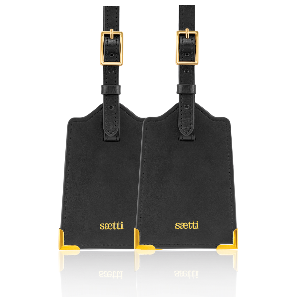 Luggage Tag - Black - Double Pack