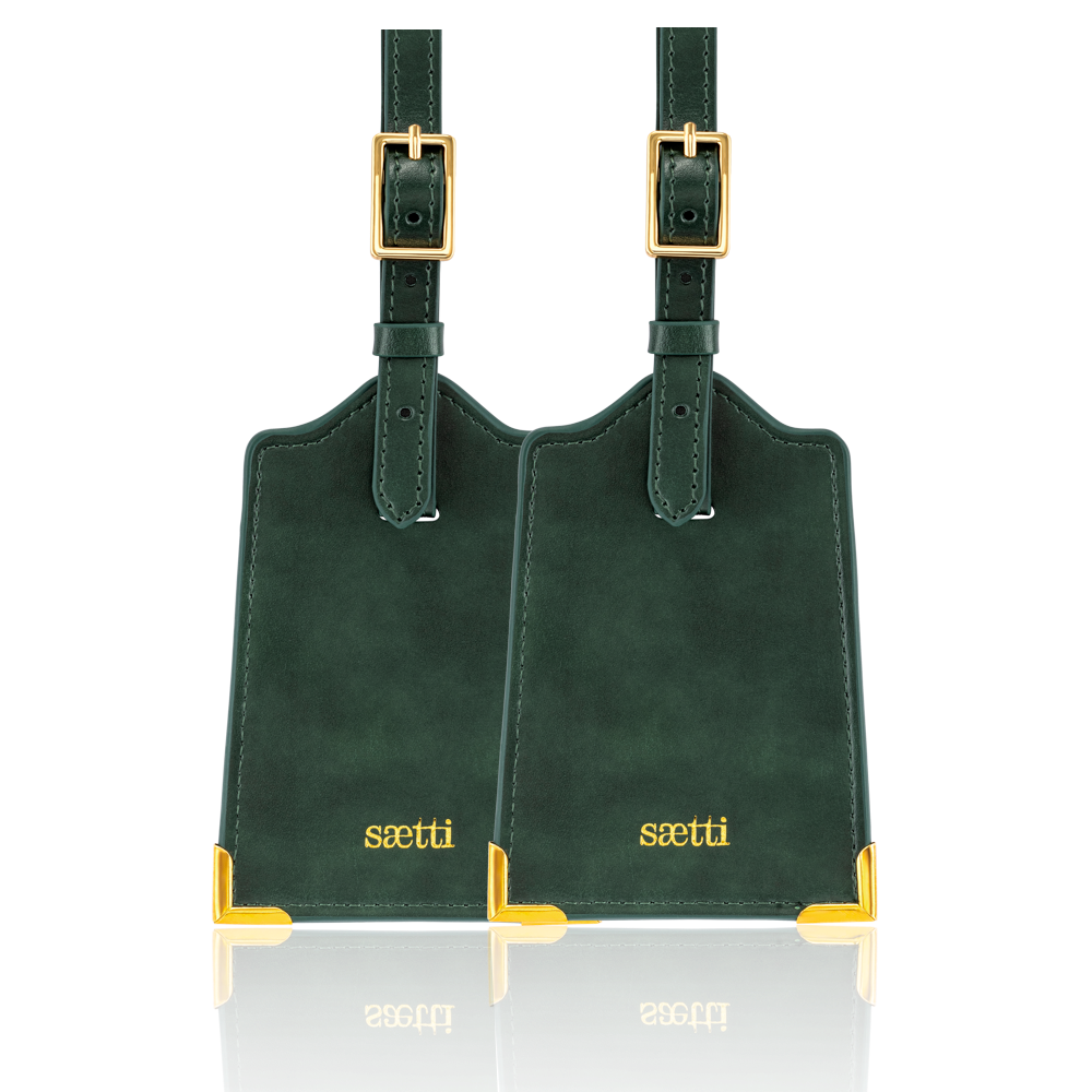 Luggage Tag - Green - Double Pack