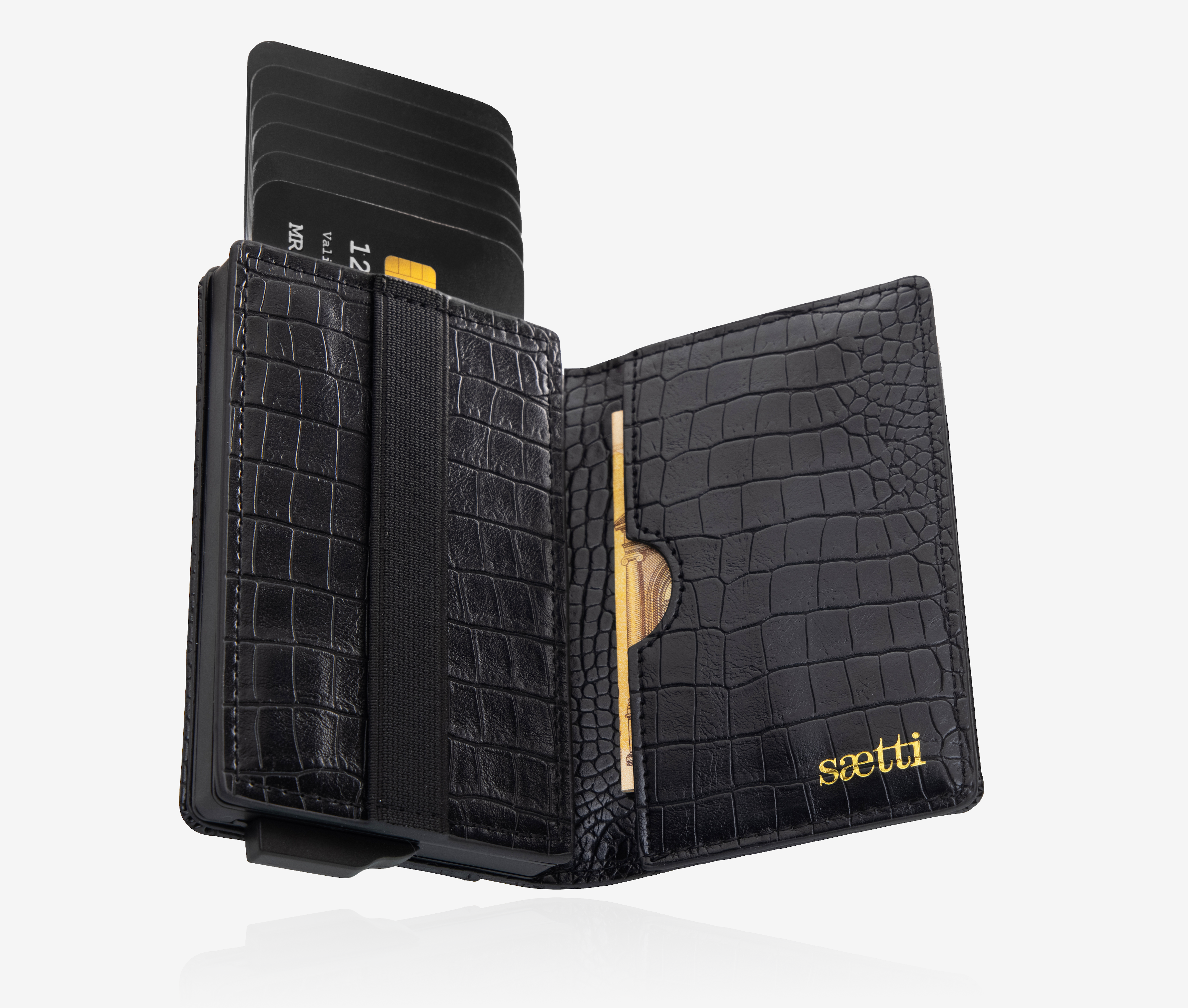 Luxury Premium Wallet Cardholder - Midnight Black