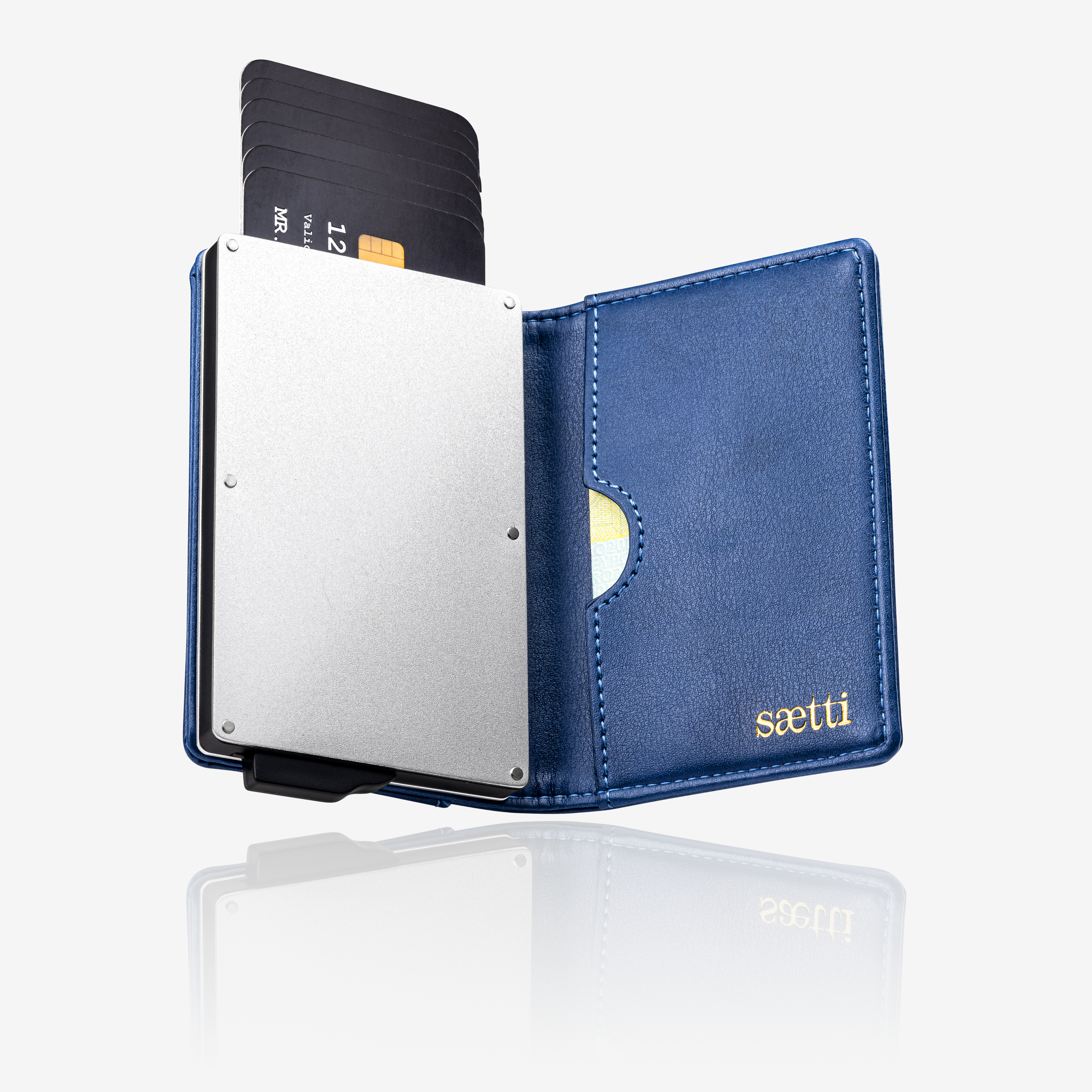 Portefeuille porte-cartes premium - Bleu