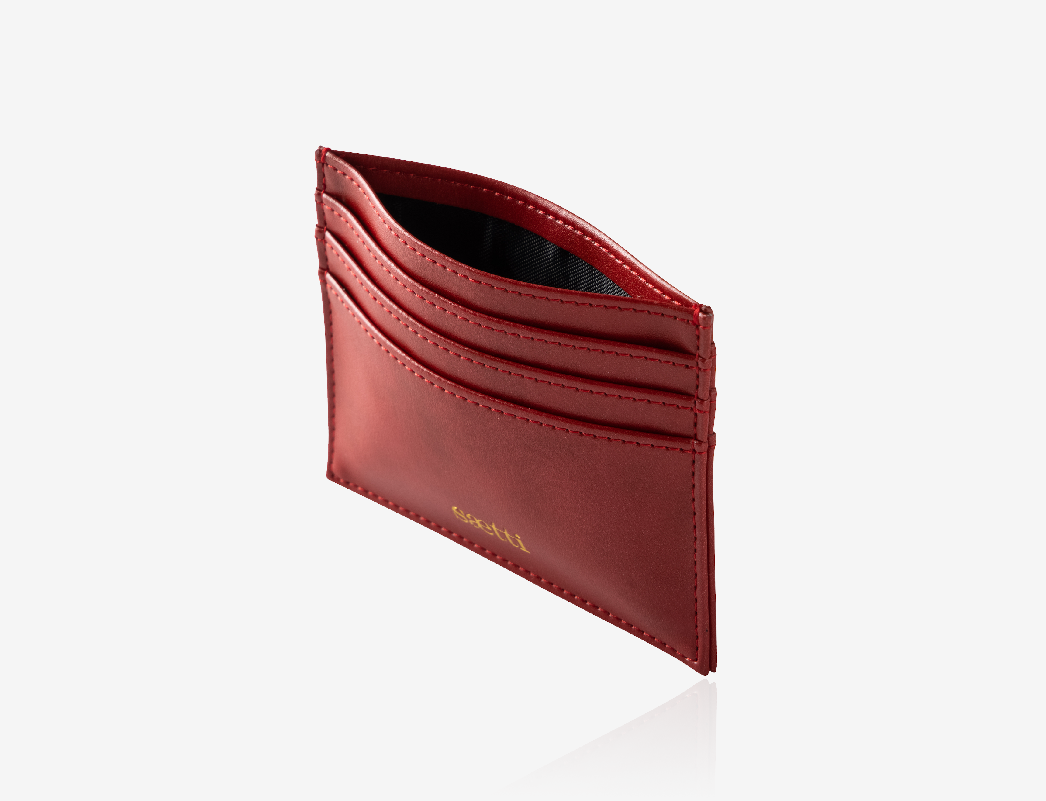 Mini Premium Geldbörse Kartenhalter - Burgundy Rot