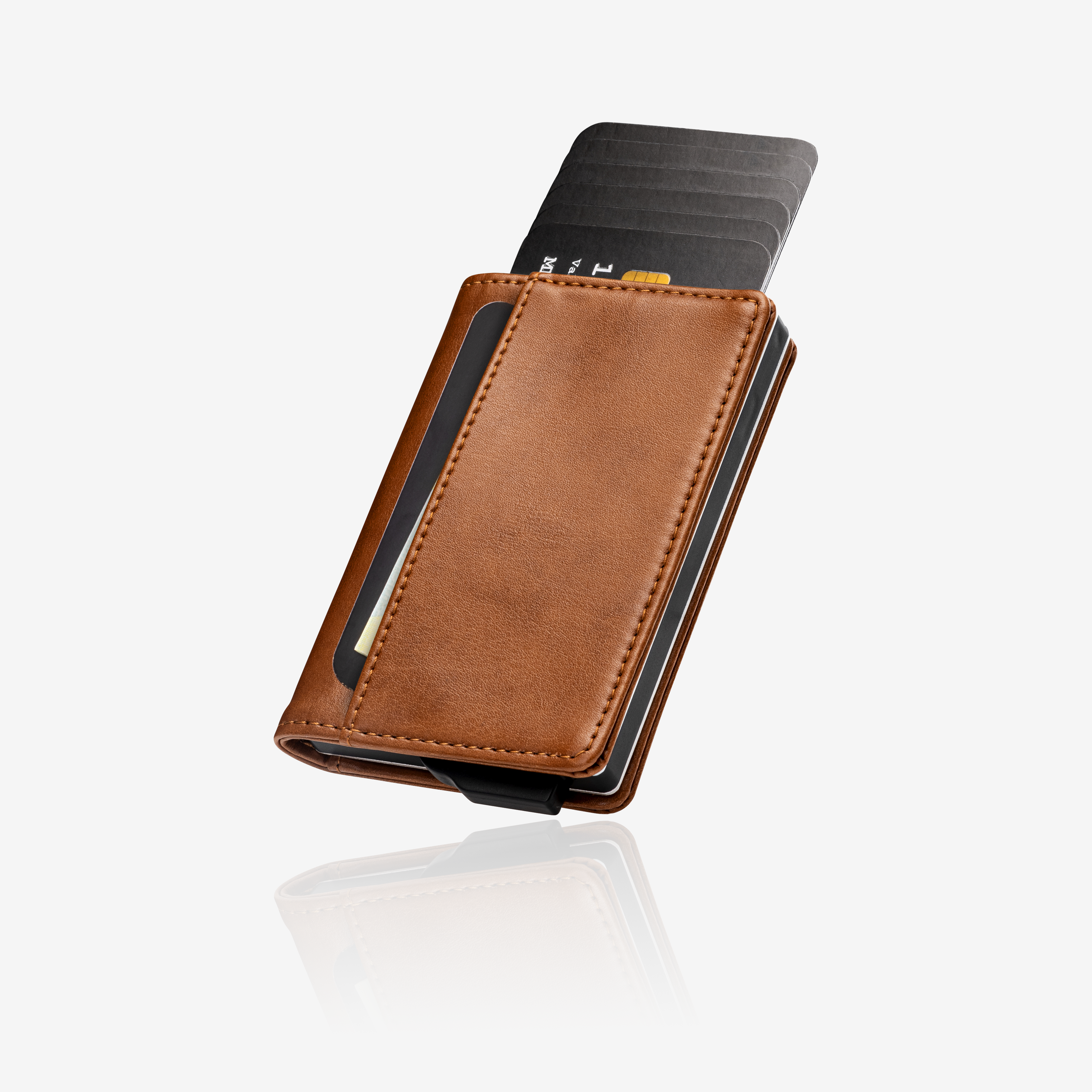Zipper Premium Geldbörse Kartenhalter - Braun