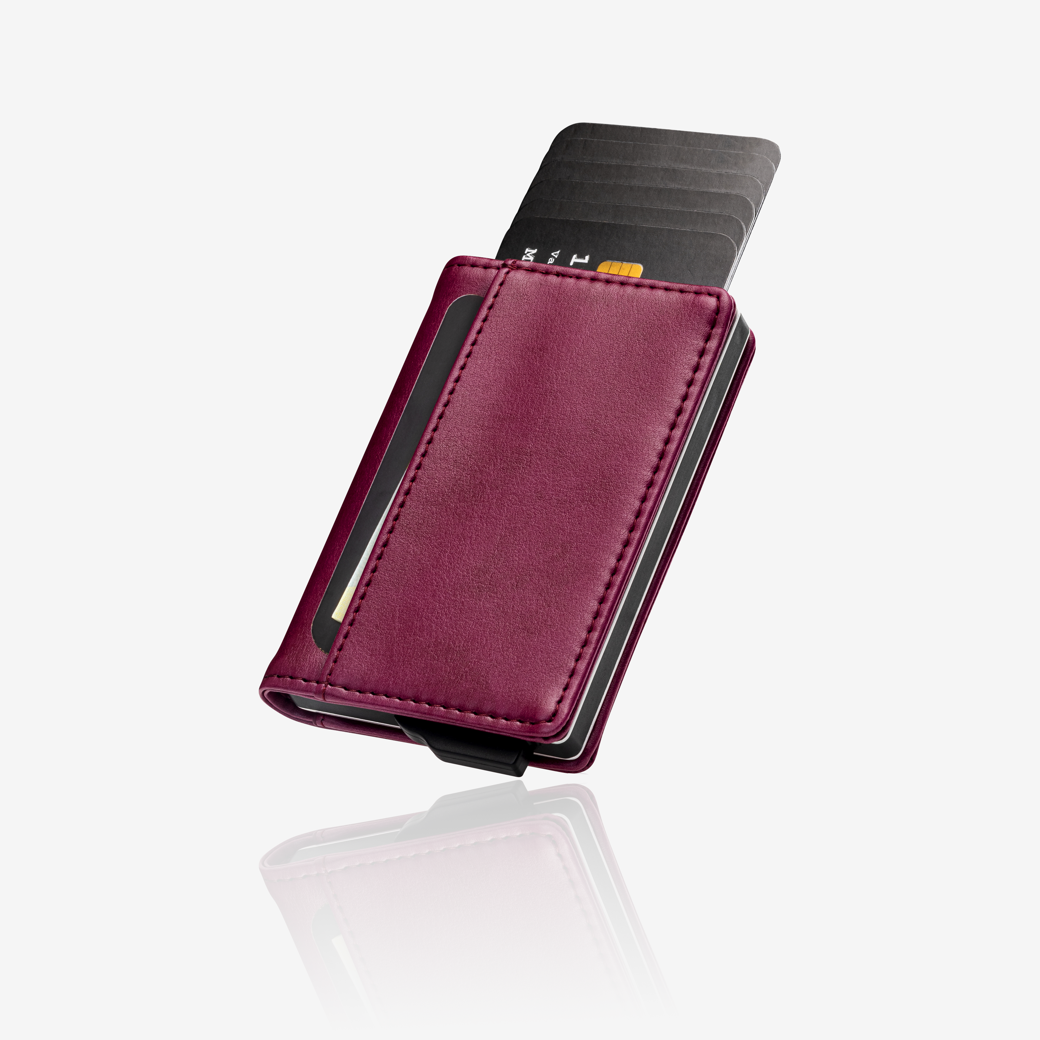 Premium Wallet Cardholder - Burgundy Red