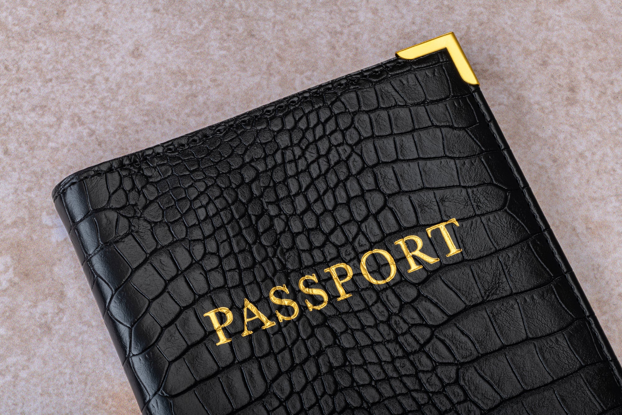 Passport Holder Cover - Black