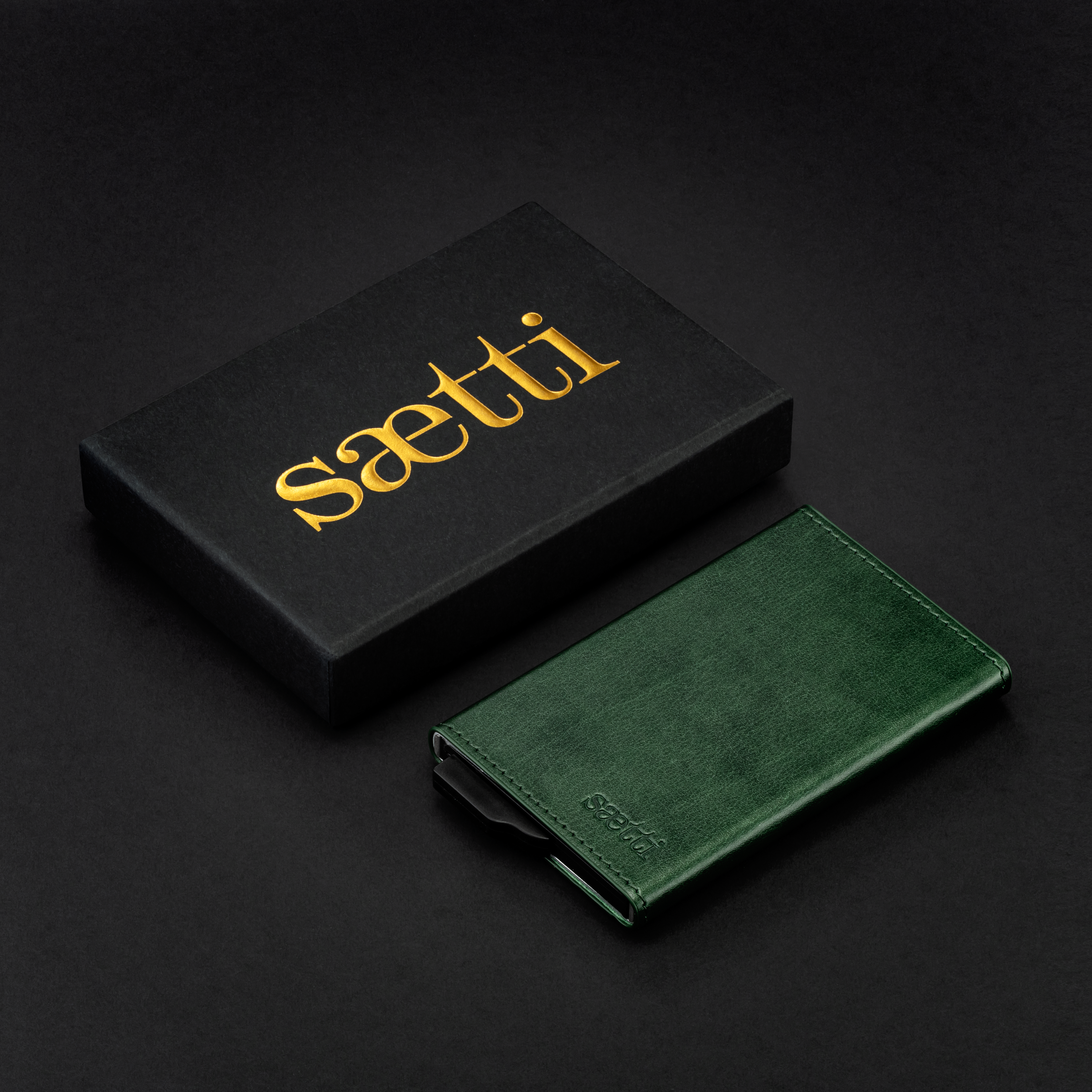 Slim Premium Wallet Cardholder - Emerald Green - SAETTI