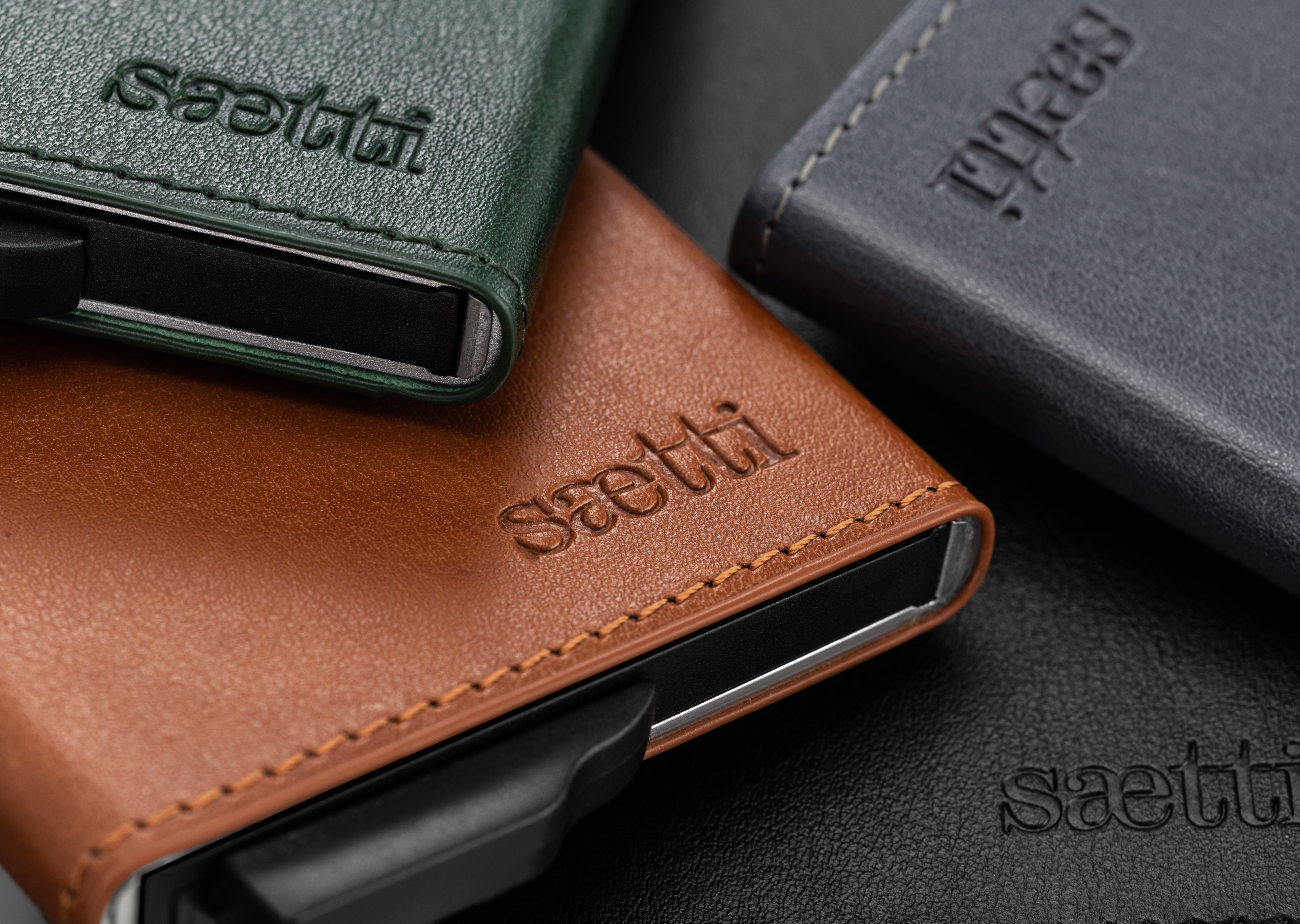Slim Premium Wallet Cardholder - Grey - SAETTI