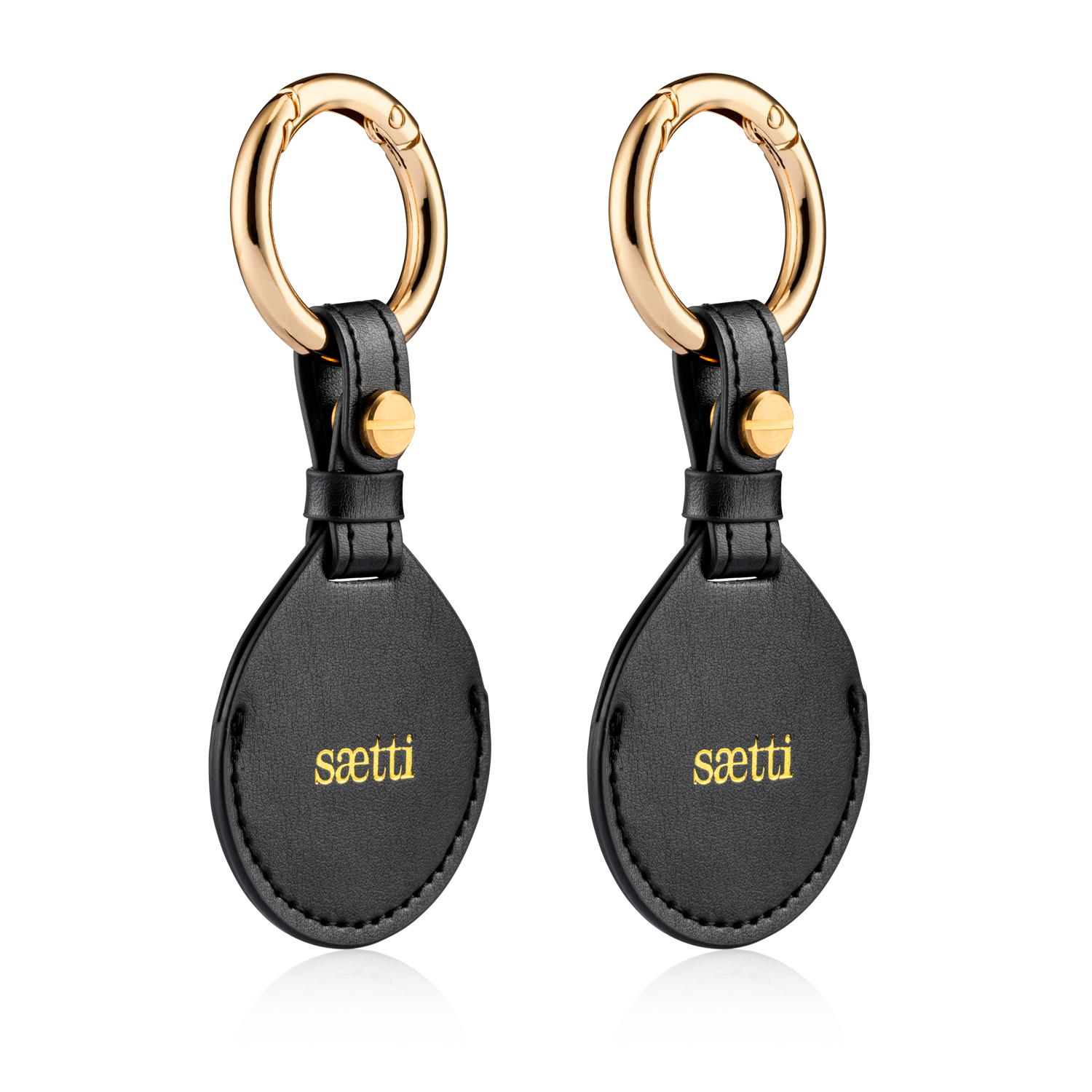AirTag Keyring Holder - Black - Double Pack